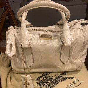 BURBERRY London Python Medium Gladstone Tote